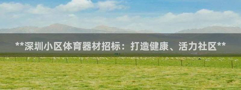 尊龙凯时平台有没有不到账的：**深圳小区体育器材招标