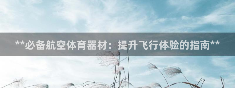 尊龙集团有限公司地址：**必备航空体育器材：提升飞行