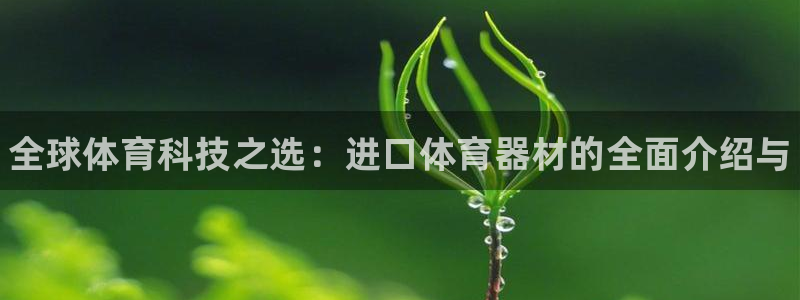 尊龙Ag：全球体育科技之选：进口体育器材的全面介绍与